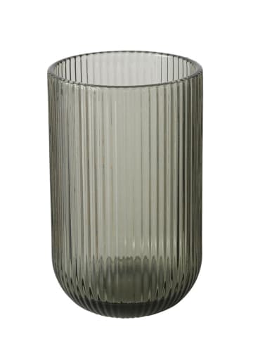 Boltze Trinkglas "Rigano" in Grau - (H)13 x Ø 8 cm