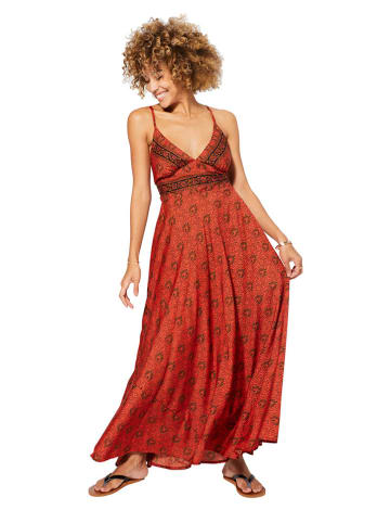 Aller Simplement Sukienka w kolorze oliwkowo-czerwonym
