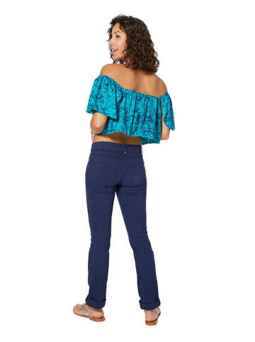 Aller Simplement Blouse turquoise/donkerblauw