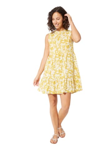 Aller Simplement Kleid in Gelb/ Weiß