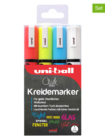 uni-ball 2er-Set: Kreidemarker "Uni Chalk Marker" - 2 x4 Stück