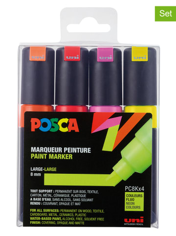 Posca 2er-Set: Textmarker "Uni Posca PC" - 2x 4 Stück