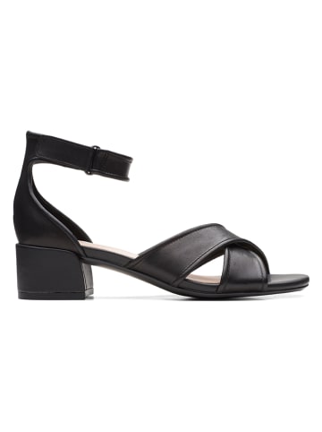 Clarks Leren haksandalen zwart