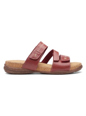 Clarks Skórzane klapki w kolorze bordowym