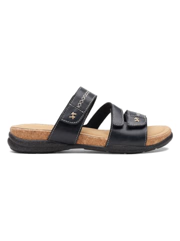 Clarks Leren slippers zwart