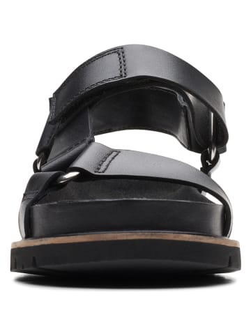 Clarks Leder-Sandalen in Schwarz