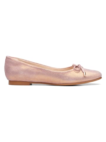 Clarks Leder-Ballerinas in Rosa