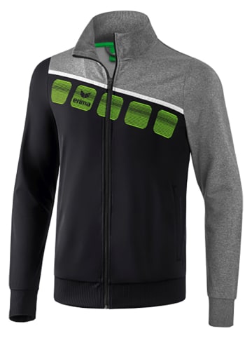 erima Trainingsjacke "5-C" in Schwarz/ Grau