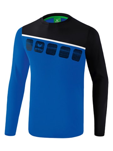 erima Koszulka sportowa "5-C" w kolorze niebiesko-czarnym
