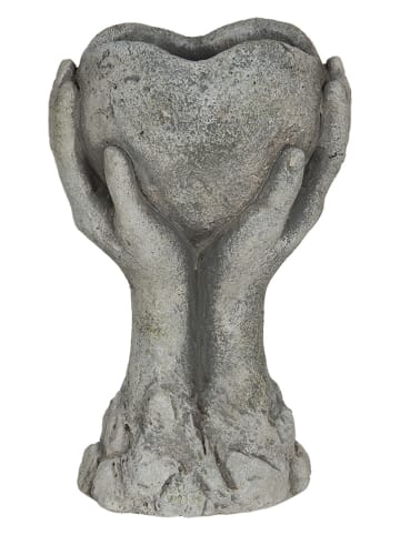 Clayre & Eef Bloempot grijs - (B)16 x (H)26 x (D)10 cm
