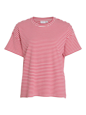 Vila Shirt "Vijada" rood/wit