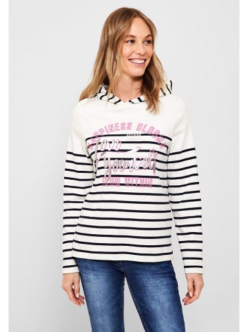 Cecil Hoodie in Weiß/ Schwarz