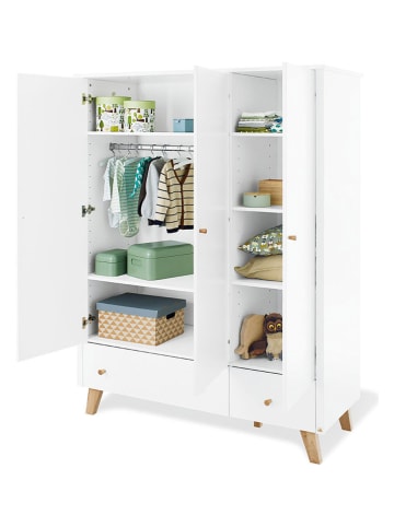 Pinolino Kleiderschrank "Pan" in Weiß - (B)145 x (H)185 x (T)56 cm
