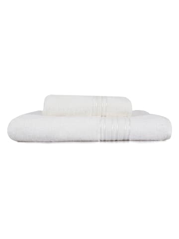 Colourful Cotton 2-delige handdoekenset "Dora" wit