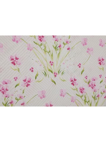 Elizabed Beddengoedset "Flora" wit/roze