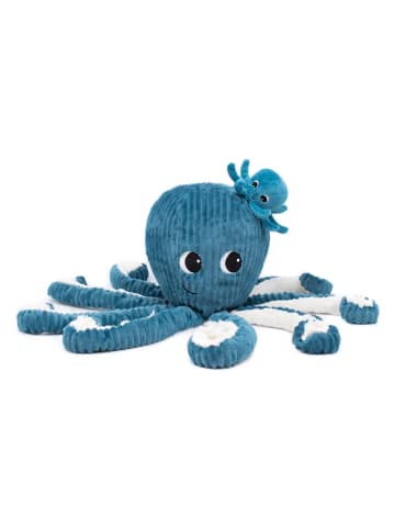 Les Déglingos Maskotka "Octopuss mum & baby" w kolorze biało-niebieskim - 0+