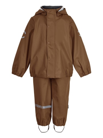 mikk-line 2-delige regenoutfit bruin