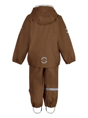 mikk-line 2-częściowy zestaw przeciwdeszczowy w kolorze brązowym