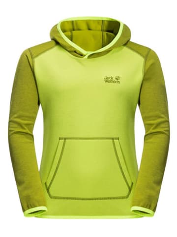 Jack Wolfskin Bluza "Active Hoody K" w kolorze limonkowym