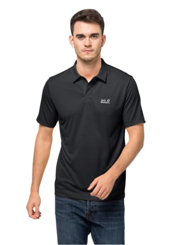 Jack Wolfskin Poloshirt "Pack & Go" zwart