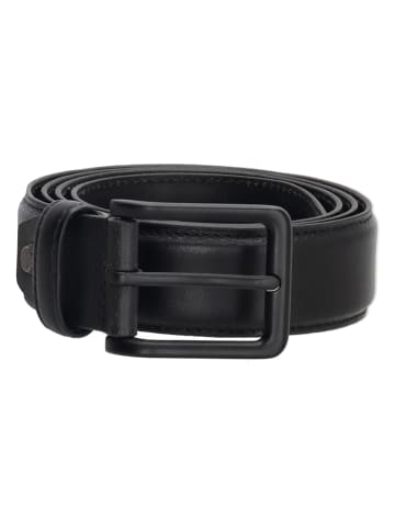 HIDE & STITCHES Leren riem zwart