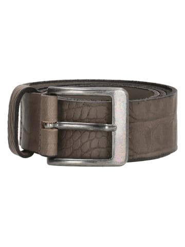 HIDE & STITCHES Leder-Gürtel in Grau