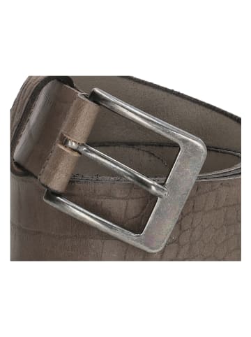 HIDE & STITCHES Leder-Gürtel in Grau