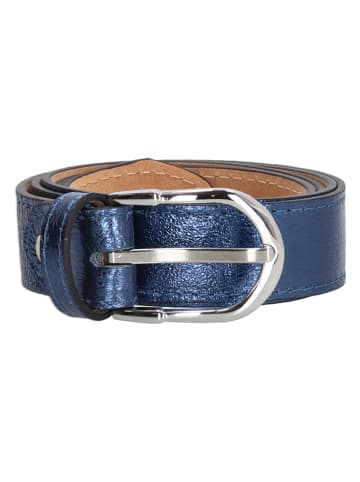 CHARM LONDON Leren riem "Anna" blauw