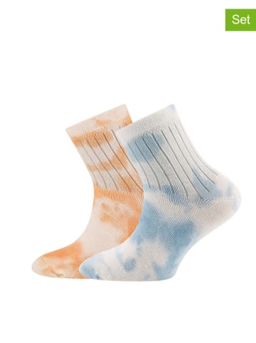 ewers 2-delige set: sokken "Batik" blauw/geel