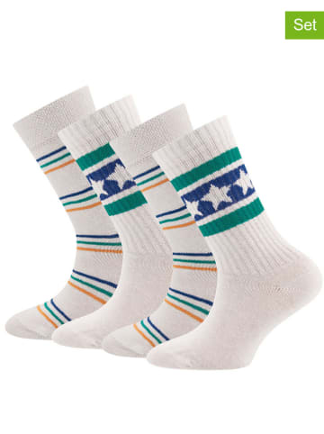ewers 4-delige set: sokken "Sterren" wit