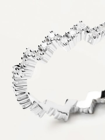 PDPAOLA Silber-Ring "The Zipper" mit Edelsteinen