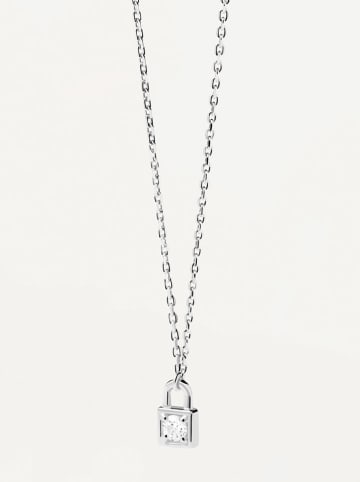 PDPAOLA Silber-Halskette "Padlock" mit Schmuckelement - (L)40 cm