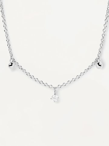 PDPAOLA Silber-Halskette "Miami Silver" mit Schmuckelementen - (L)40 cm