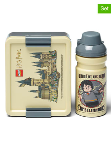 LEGO 2-delige lunchset "Harry Potter - Hogwarts" beige