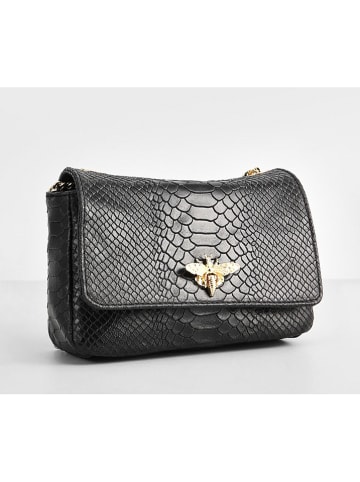 Christian Laurier Leren schoudertas "Hera" zwart - (B)21 x (H)15 x (D)7 cm