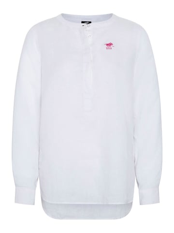 Polo Sylt Lniana bluzka w kolorze białym