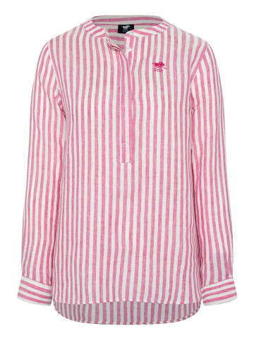 Polo Sylt Bluse in Pink/ Weiß