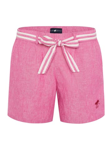 Polo Sylt Lniane szorty w kolorze różowym