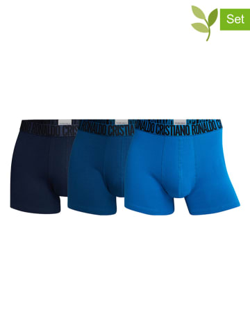 CR7 Bokserki (3 pary) w kolorze granatowo-niebieskim