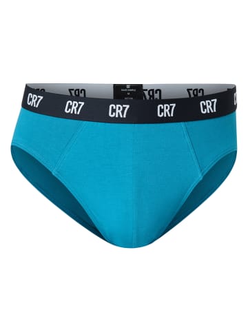 CR7 3er-Set: Slips in Dunkelblau/ Bordeaux/ Hellblau