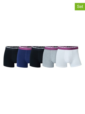 CR7 5-delige set: boxershorts zwart/wit/donkerblauw/grijs