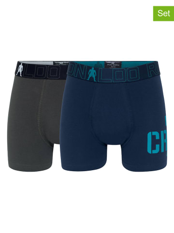 CR7 2-delige set: boxershorts kaki/donkerblauw