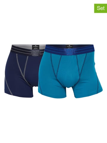 CR7 2-delige set: boxershorts blauw/donkerblauw