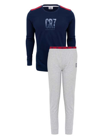 CR7 Pyjama in Dunkelblau/ Grau