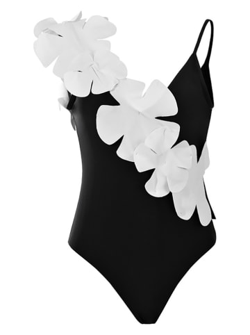 Evia Strój kąpielowy w kolorze biało-czarnym