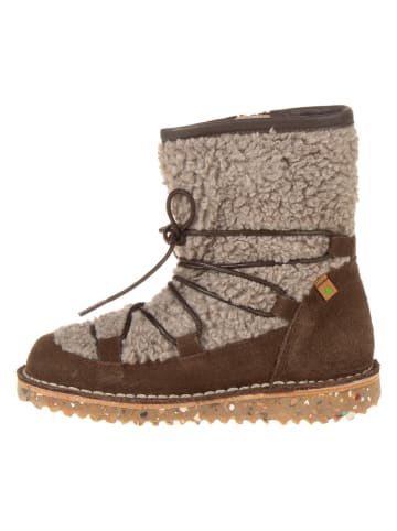 El Naturalista Leder-Winterboots in Hellbraun/ Beige