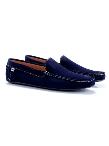 ORTIZ & REED Leren mocassins "Azul" donkerblauw