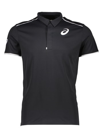 asics Koszulka sportowa polo "Gel Cool" w kolorze czarnym