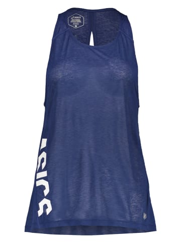 asics Top sportowy w kolorze granatowym