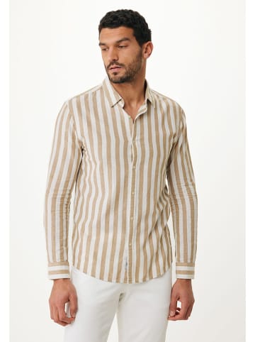 Mexx Hemd - Modern fit - in Beige/ Weiß